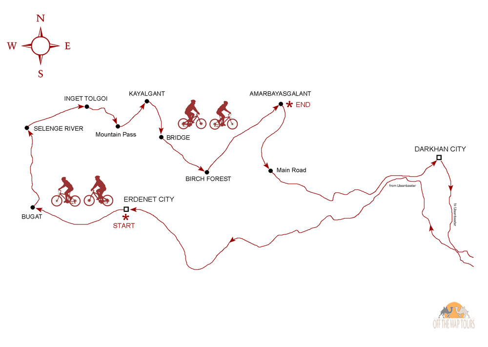 Mountain Bike Tour Map