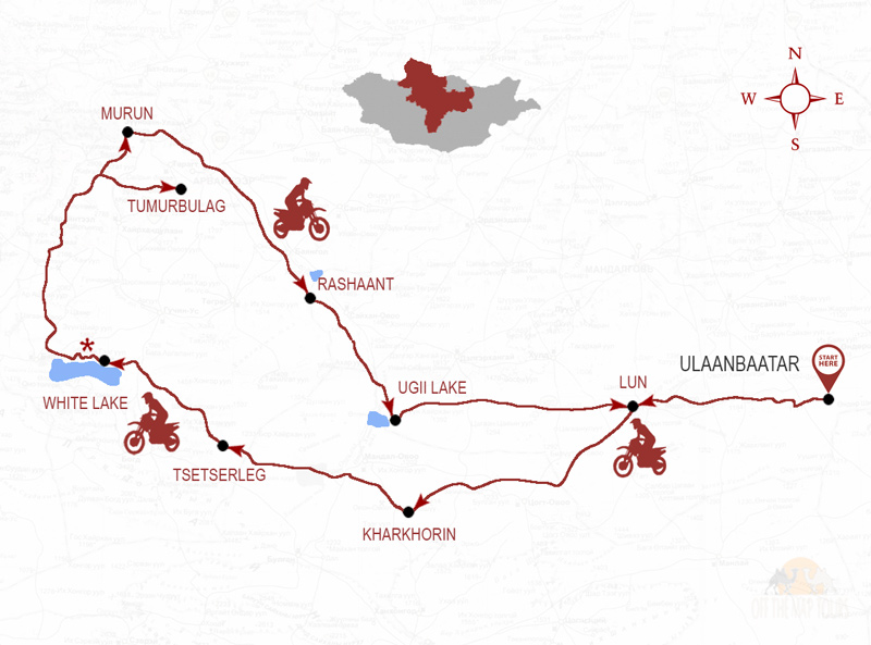 Mongolia Tour Map