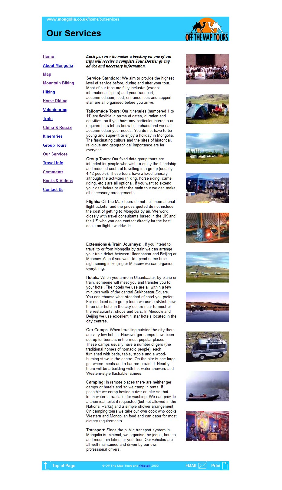 Travel to Mongolia Website